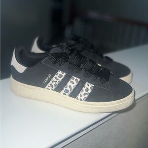 Adidas Women's Size 7.5, Black & Leopard Campus 00s Shoes